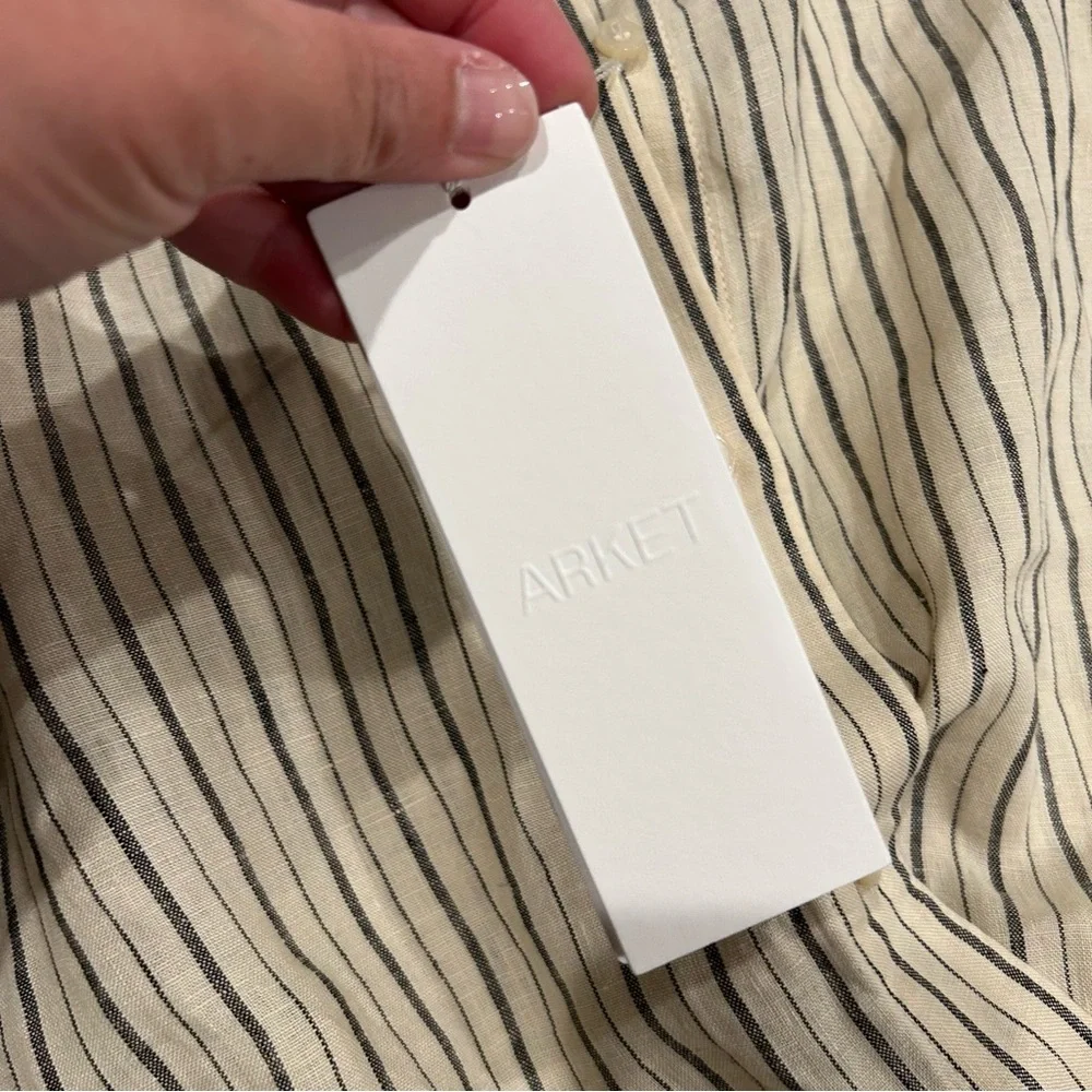 Arket wrap linen striped dress - Picture 6 of 16